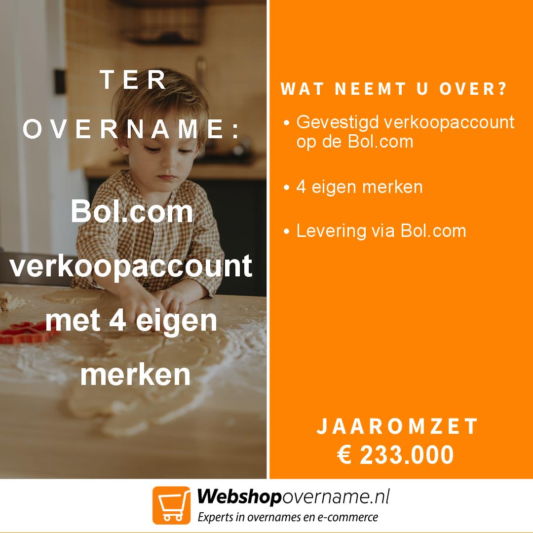 Ter overname: Bol.com verkoopaccount met 4 eigen merken - Jaaromzet € ...